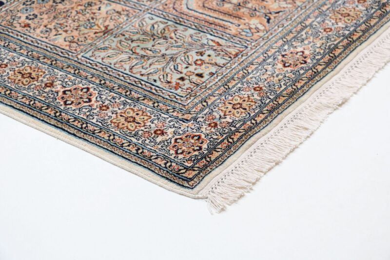 Kashmir Orientteppich 76 × 241 cm, Seide, handgeknüpft Indisch