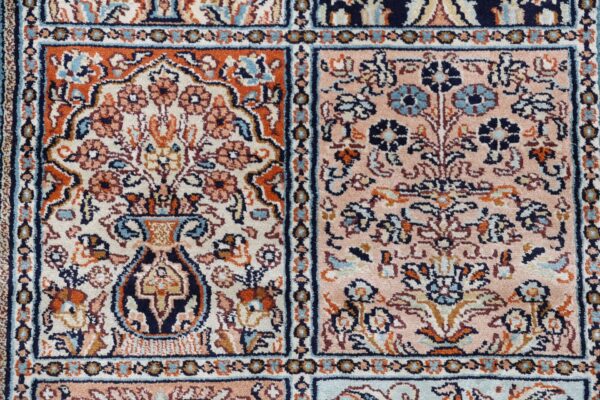 Kashmir Orientteppich 76 × 241 cm, Seide, handgeknüpft Indisch