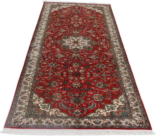 Kashmir Orientteppich 79 × 215 cm, Seide, handgeknüpft