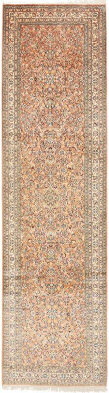 Kashmir Orientteppich 80 × 295 cm, Seide, handgeknüpft