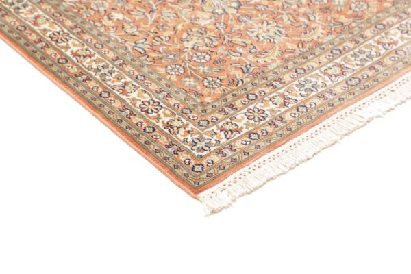 Kashmir Orientteppich 80 × 295 cm, Seide, handgeknüpft