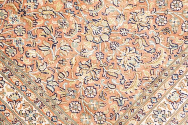 Kashmir Orientteppich 80 × 295 cm, Seide, handgeknüpft