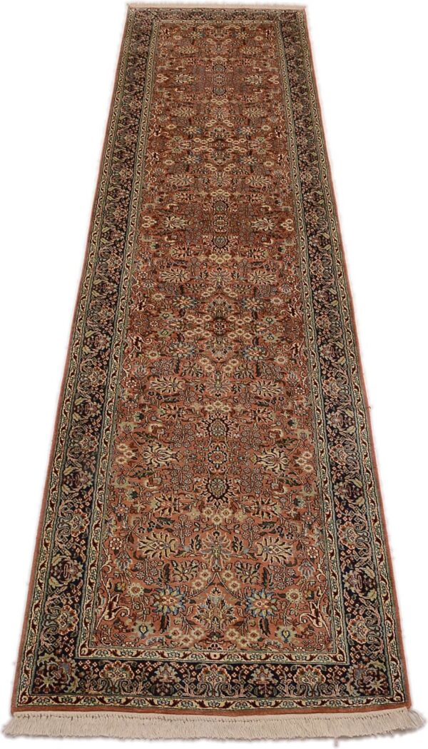 Kashmir Orientteppich 80 × 340 cm, Seide, handgeknüpft Luxus