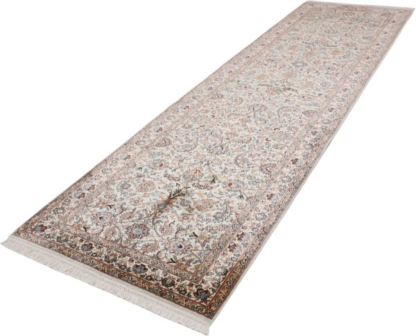 Kashmir Orientteppich 83 × 303 cm, Seide, handgeknüpft