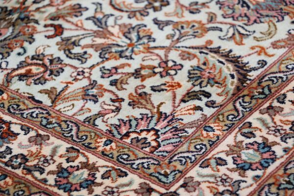 Kashmir Orientteppich 83 × 303 cm, Seide, handgeknüpft