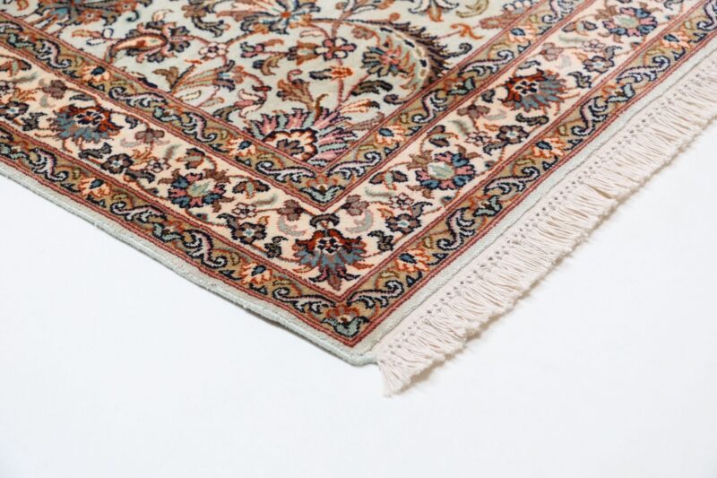 Kashmir Orientteppich 83 × 303 cm, Seide, handgeknüpft