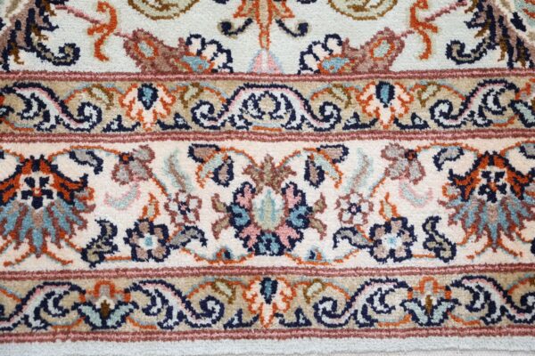 Kashmir Orientteppich 83 × 303 cm, Seide, handgeknüpft