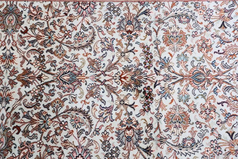 Kashmir Orientteppich 83 × 303 cm, Seide, handgeknüpft