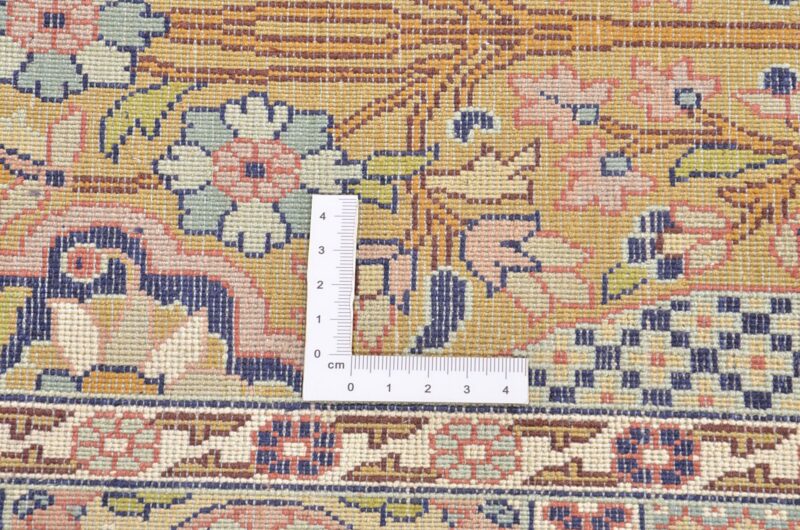 Kashmir Orientteppich 88 × 303 cm, Seide, handgeknüpft