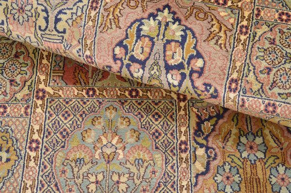 Kashmir Orientteppich 88 × 303 cm, Seide, handgeknüpft