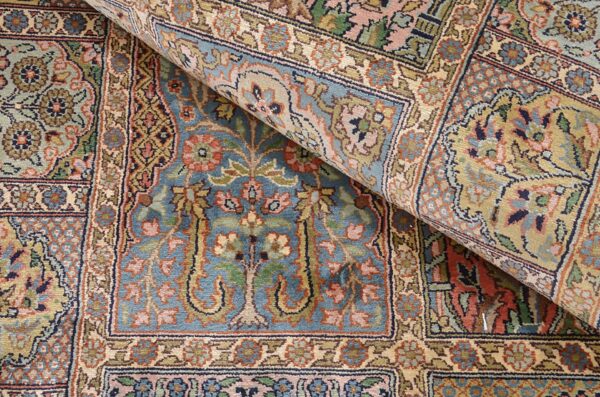 Kashmir Orientteppich 92 × 286 cm, Seide, handgeknüpft