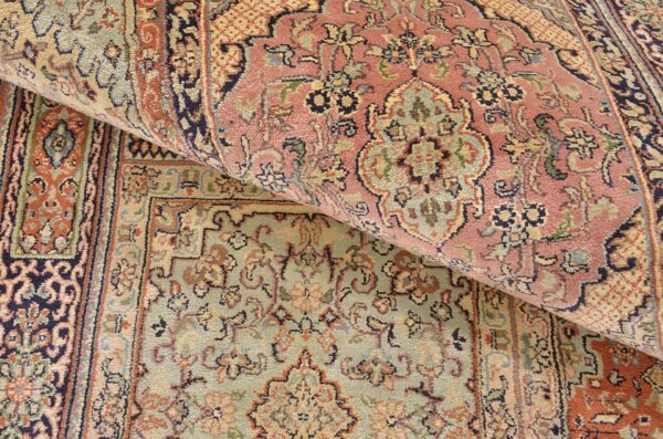 Kashmir Orientteppich 92 × 296 cm, Seide, handgeknüpft