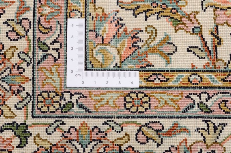 Kashmir Orientteppich 95 × 377 cm, Seide, handgeknüpft Läufer