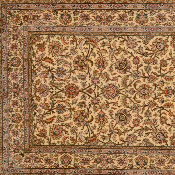 Kashmir Orientteppich 95 × 377 cm, Seide, handgeknüpft Läufer