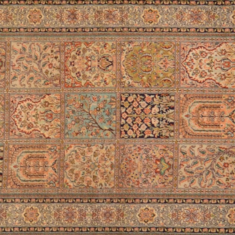 Kashmir Orientteppich 95 × 545 cm, Seide, handgeknüpft
