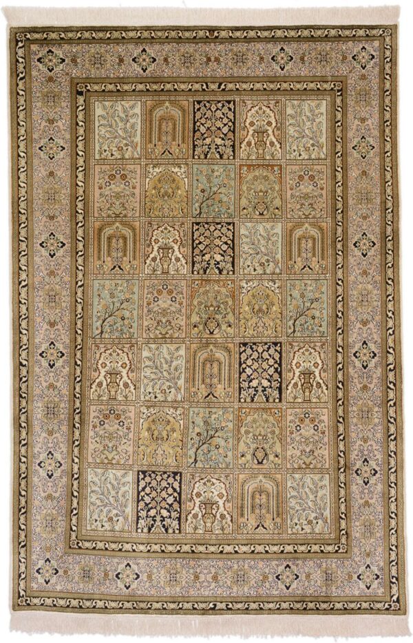 Kaschmirseide Orientteppich 148 × 222 cm, Seide, handgeknüpft