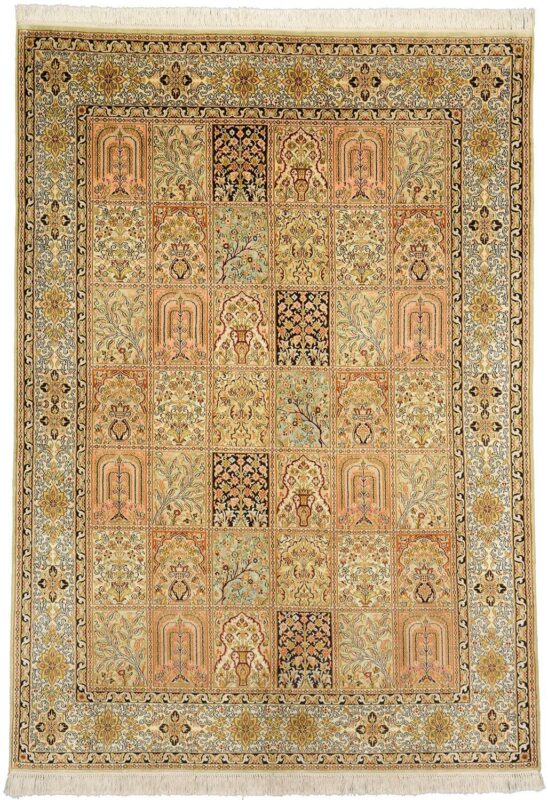 Kaschmirseide Orientteppich 151 × 216 cm, Seide, handgeknüpft