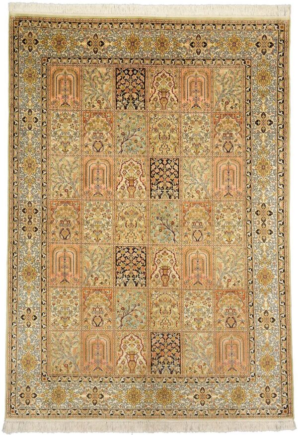 Kaschmirseide Orientteppich 151 × 216 cm, Seide, handgeknüpft