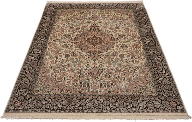 Kaschmirseide Orientteppich 188 × 264 cm, Seide, handgeknüpft