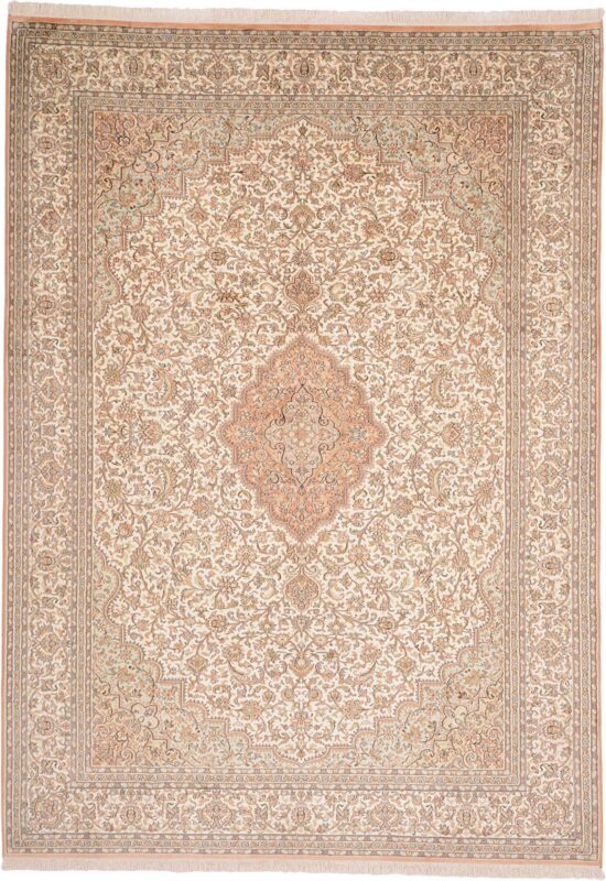 Kaschmirseide Orientteppich 203 × 284 cm, Seide, handgeknüpft