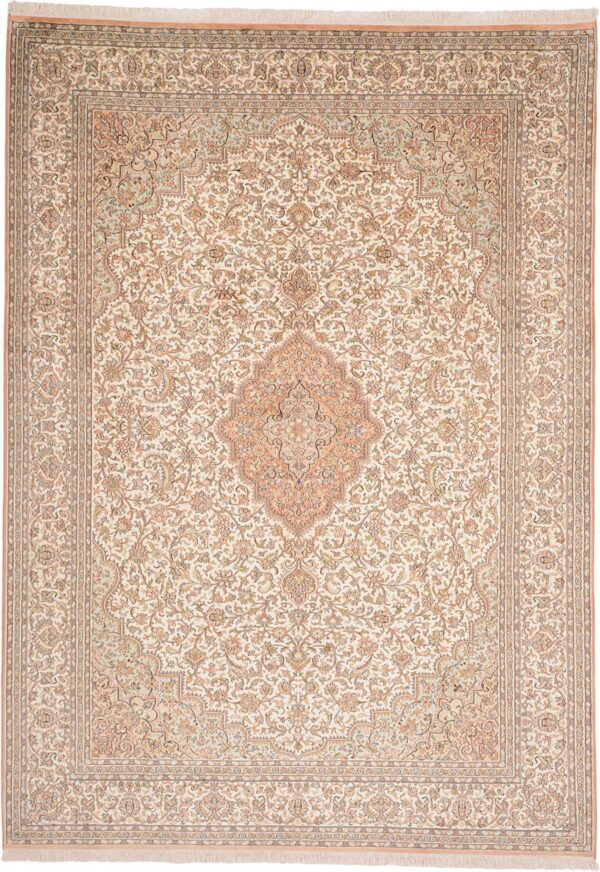 Kaschmirseide Orientteppich 203 × 284 cm, Seide, handgeknüpft