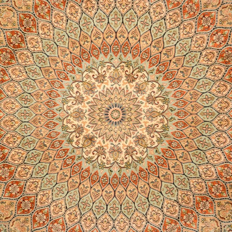 Kaschmirseide Orientteppich 205 × 282 cm, Seide, handgeknüpft