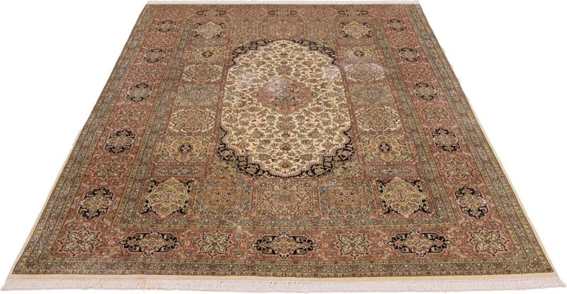 Kaschmirseide Orientteppich 210 × 305 cm, Seide, handgeknüpft