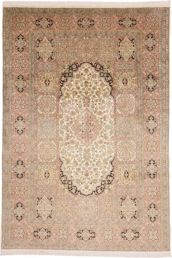 Kaschmirseide Orientteppich 210 × 305 cm, Seide, handgeknüpft