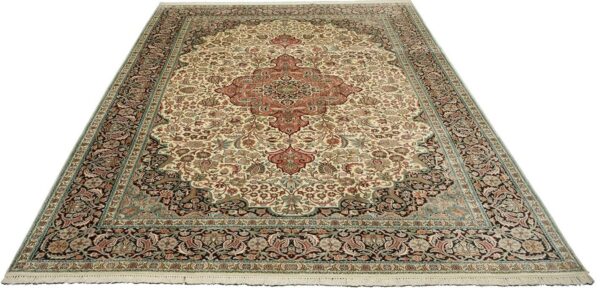 Kaschmirseide Orientteppich 270 × 366 cm, Seide, handgeknüpft fein
