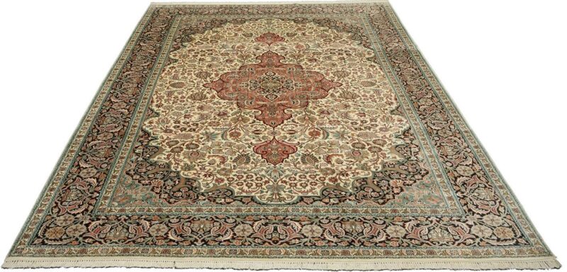 Kaschmirseide Orientteppich 270 × 366 cm, Seide, handgeknüpft fein
