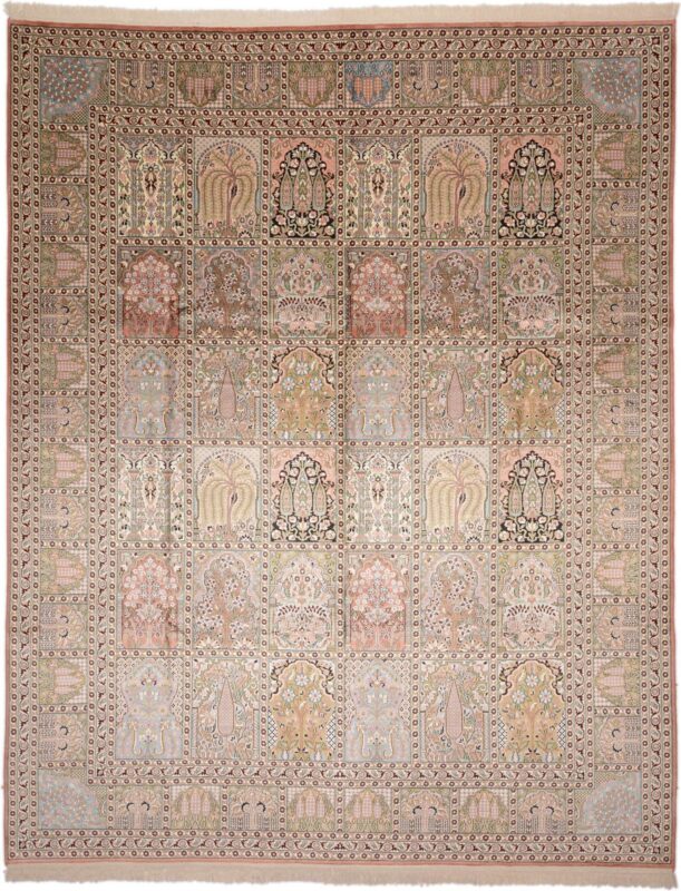 Kaschmirseide Orientteppich 282 × 354 cm, Seide, handgeknüpft