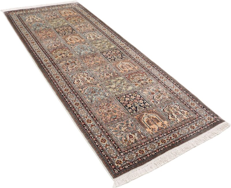 Kaschmirseide Orientteppich 82 × 207 cm, Seide, handgeknüpft