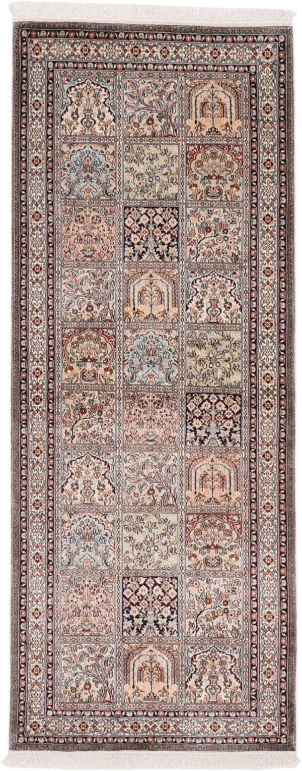 Kaschmirseide Orientteppich 82 × 207 cm, Seide, handgeknüpft
