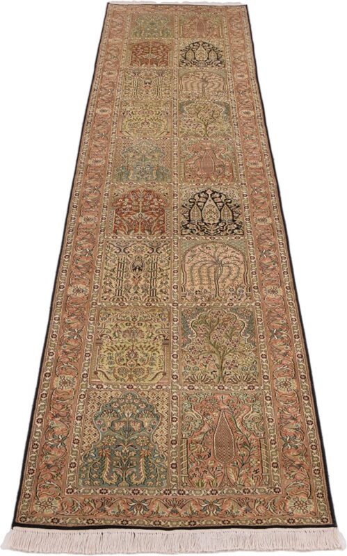 Kaschmirseide Orientteppich 82 × 365 cm, Seide, handgeknüpft