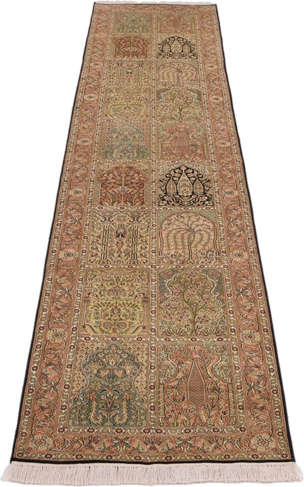 Kaschmirseide Orientteppich 82 × 365 cm, Seide, handgeknüpft