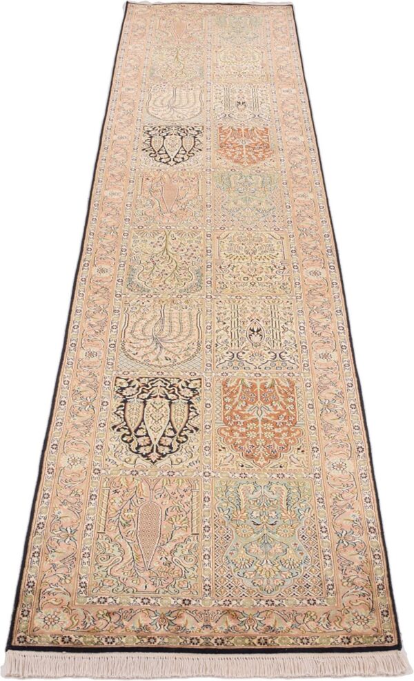 Kaschmirseide Orientteppich 82 × 365 cm, Seide, handgeknüpft
