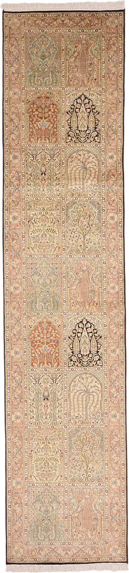 Kaschmirseide Orientteppich 82 × 365 cm, Seide, handgeknüpft