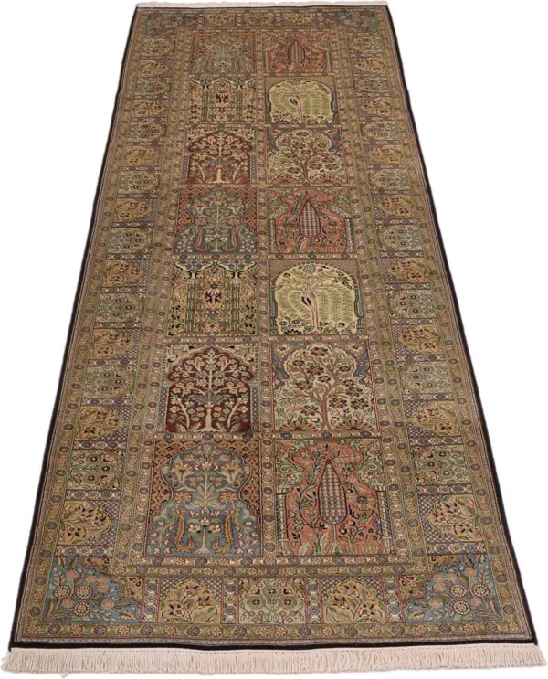 Kaschmirseide Orientteppich 94 × 308 cm, Seide, handgeknüpft Indien