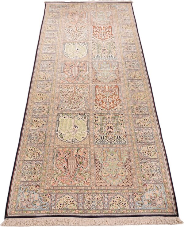 Kaschmirseide Orientteppich 94 × 308 cm, Seide, handgeknüpft Indien