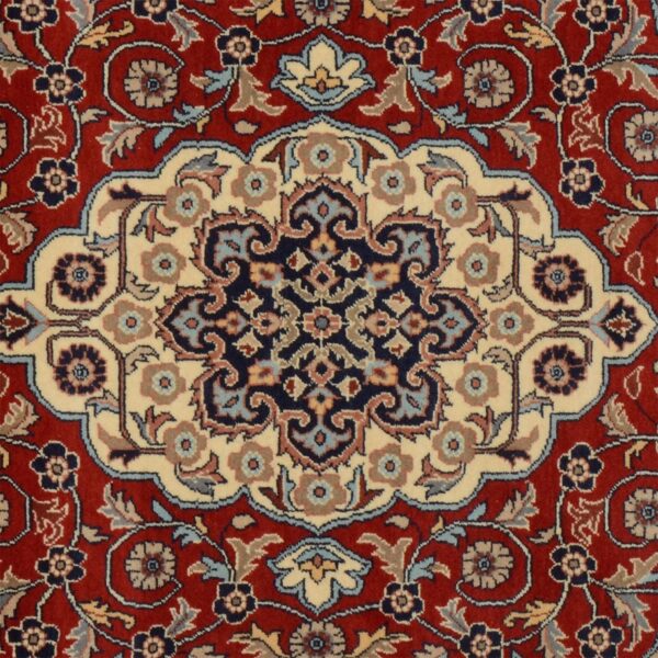 Kirman Orientteppich 123 × 184 cm, Schurwolle-Seide, handgeknüpft