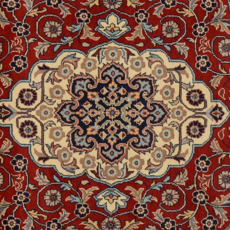 Kirman Orientteppich 123 × 184 cm, Schurwolle-Seide, handgeknüpft