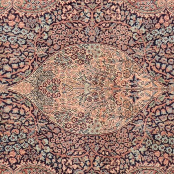 Kirman Orientteppich 140 × 215 cm, Schurwolle, handgeknüpft antik