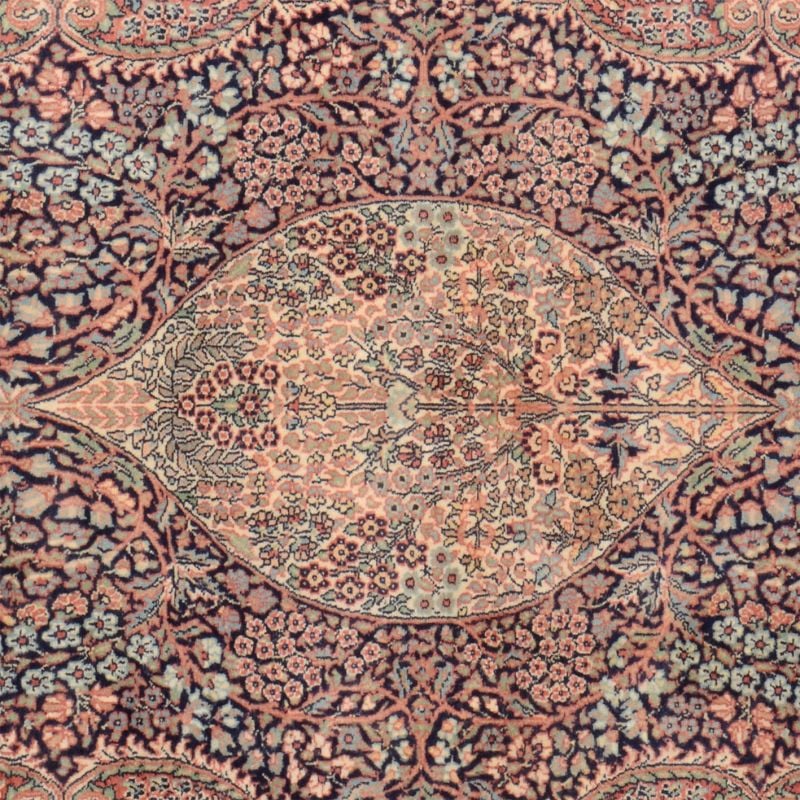 Kirman Orientteppich 140 × 215 cm, Schurwolle, handgeknüpft antik