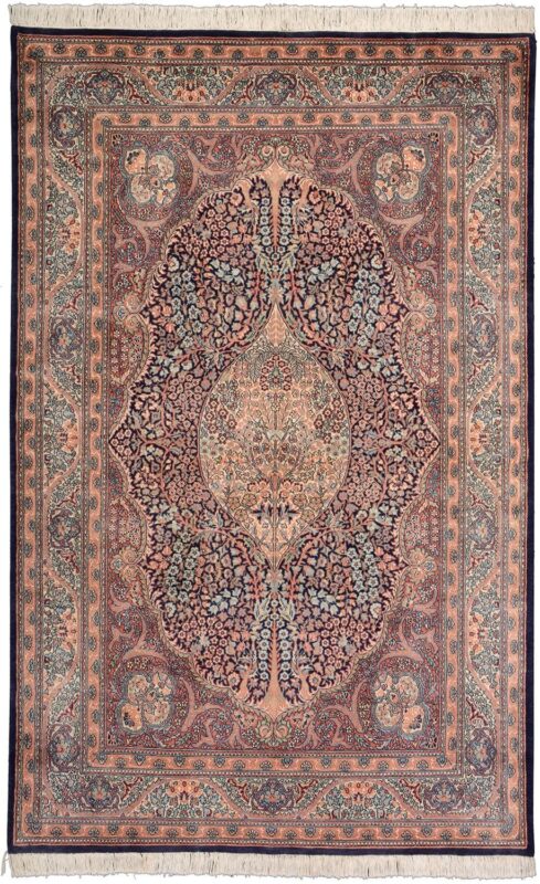 Kirman Orientteppich 140 × 215 cm, Schurwolle, handgeknüpft antik
