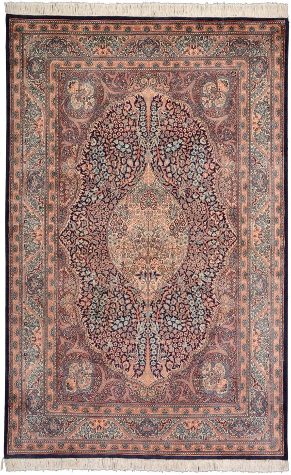 Kirman Orientteppich 140 × 215 cm, Schurwolle, handgeknüpft antik
