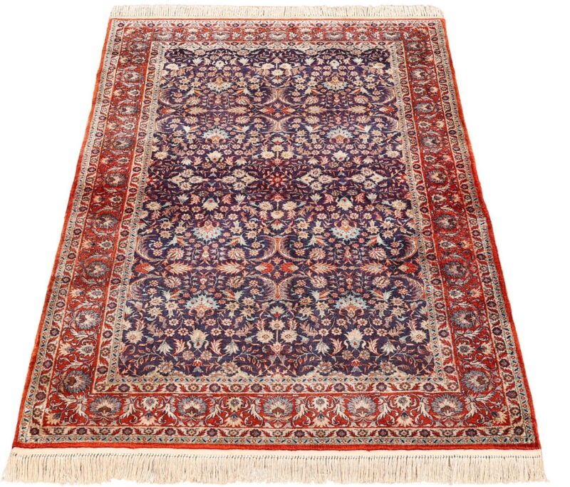 Peking Orientteppich 105 × 146 cm, Seide, handgeknüpft