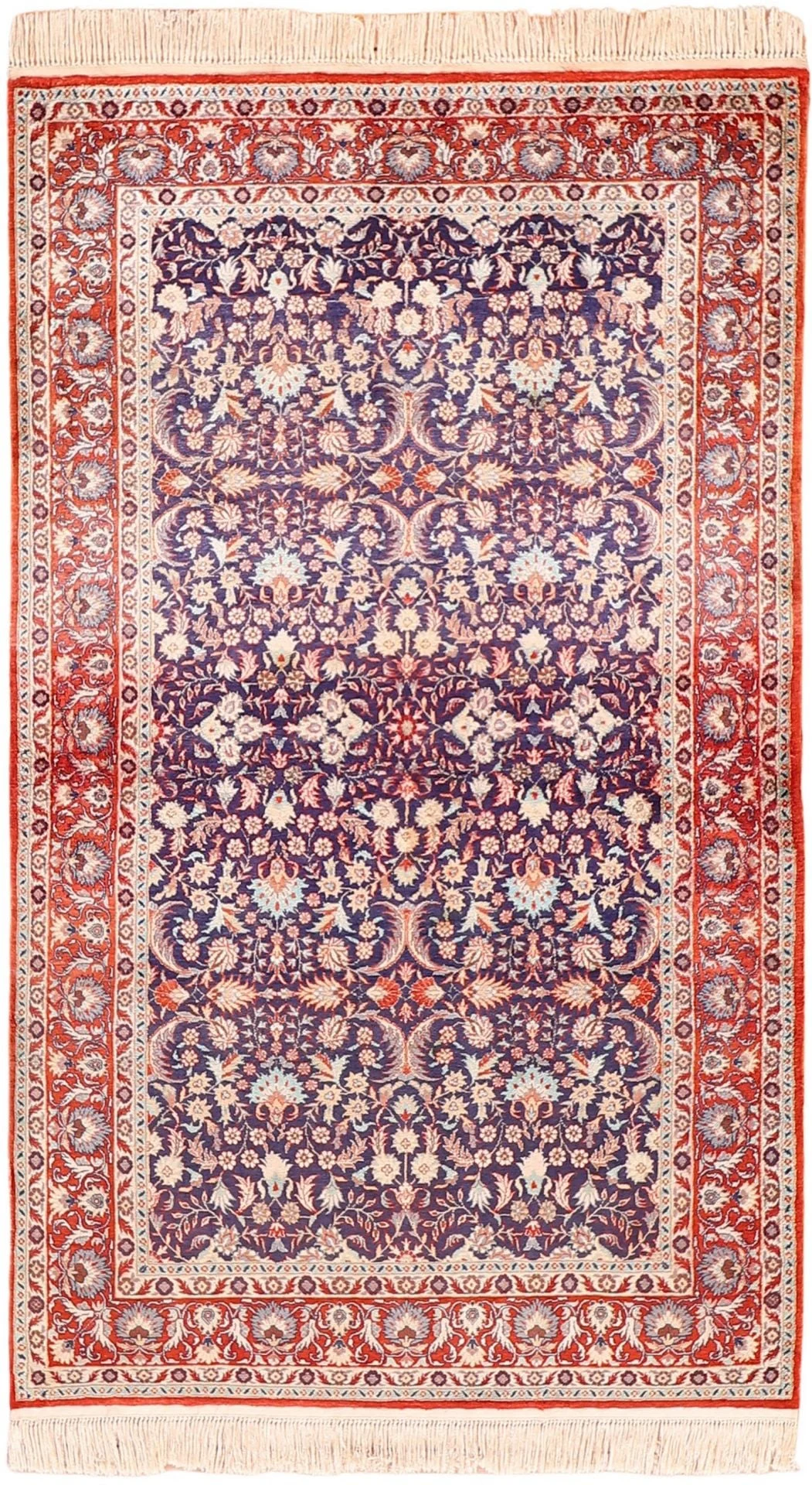 Peking Orientteppich 105 × 146 cm, Seide, handgeknüpft