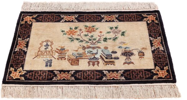 Peking Orientteppich 60 × 93 cm, Seide, handgeknüpft