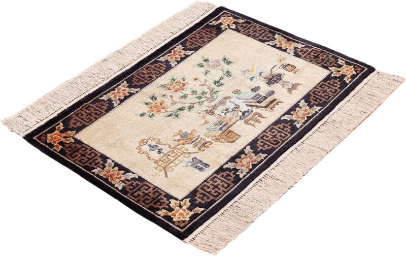 Peking Orientteppich 60 × 93 cm, Seide, handgeknüpft