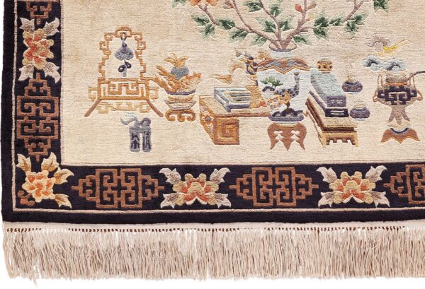 Peking Orientteppich 60 × 93 cm, Seide, handgeknüpft